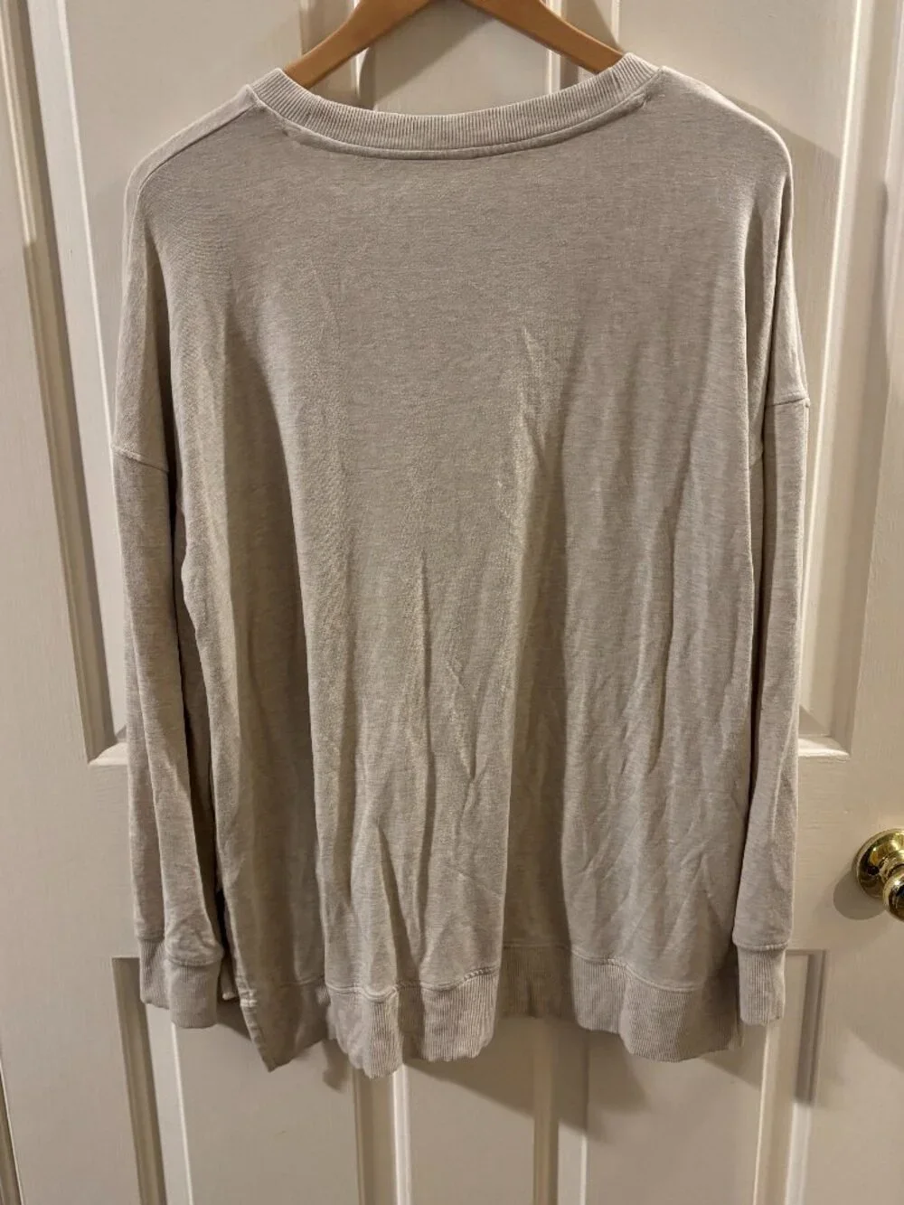 Stylus Women's Peach Tan Long Sleeve High Low Hem Shirt ~ NWOT ~ Large
